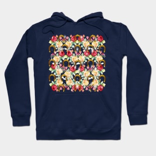 Pattern. Roses, Stars and Gold Horseshoes Hoodie